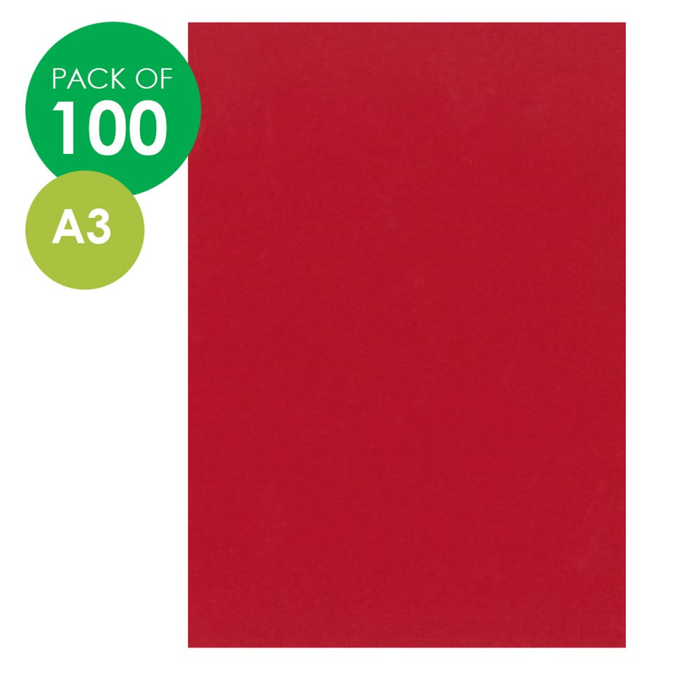 CleverPatch Cover Paper - A3 -Red - Pack of 100