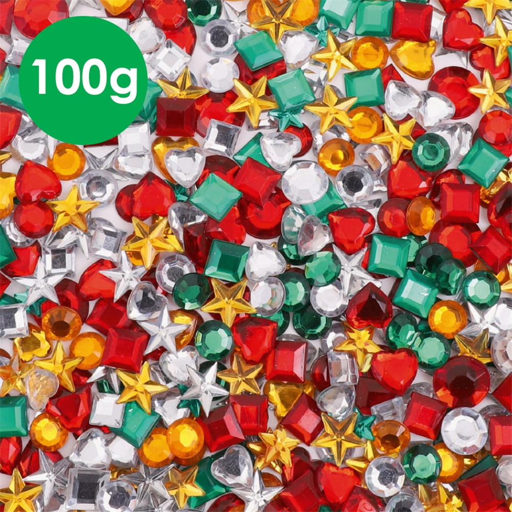 Christmas Rhinestones - 100g Pack