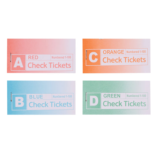 Raffle Ticket Books - Pack of 4
