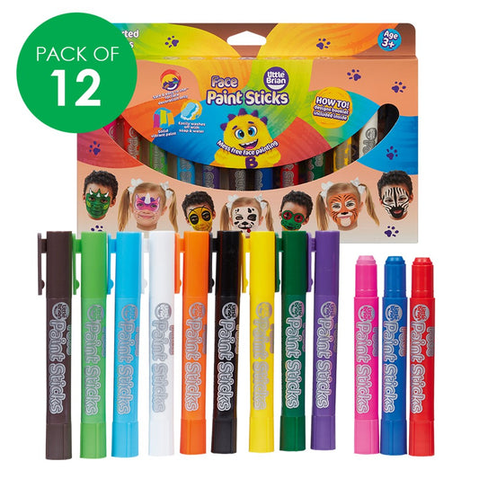 Little Brian Face Paint Sticks- Classic - Pack of 12