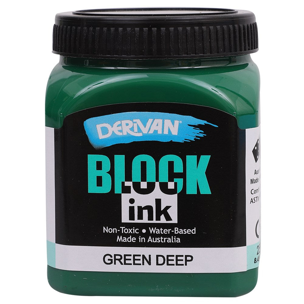 Derivan Block Printing Ink - Green - 250ml