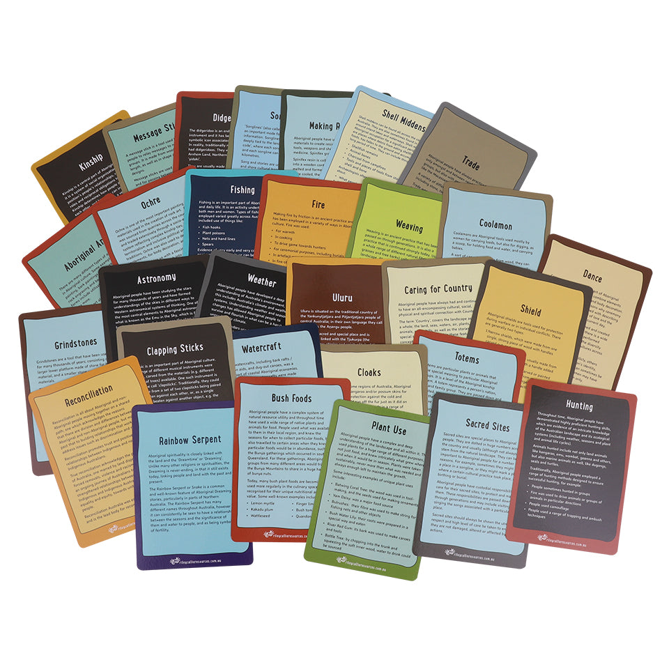 Aboriginal Topic Cards - Pack of 30