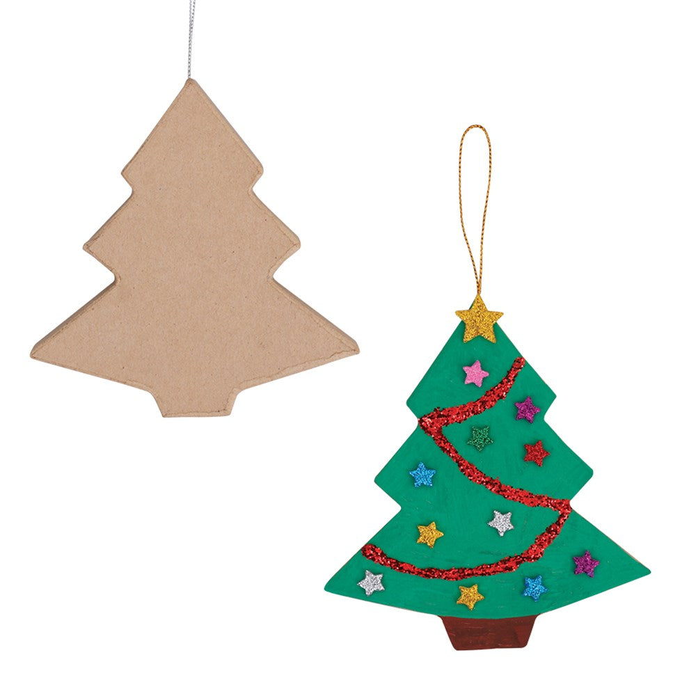 Papier Mache Christmas Tree Ornament