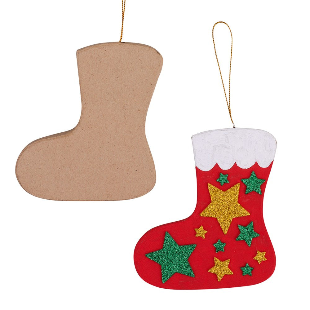 Papier Mache Stocking Ornament