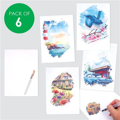 Water Art Sheets - A4 - Pack of 6