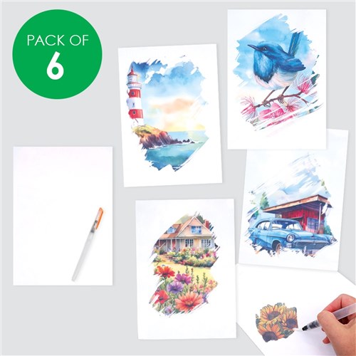 Water Art Sheets - A4 - Pack of 6
