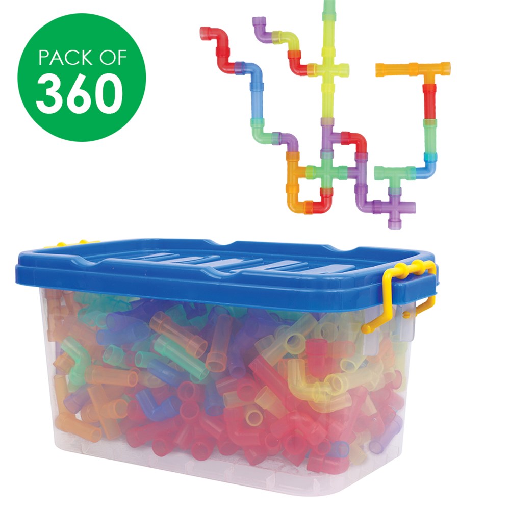 Construction Pipes & Tubes Set- Pack of 360