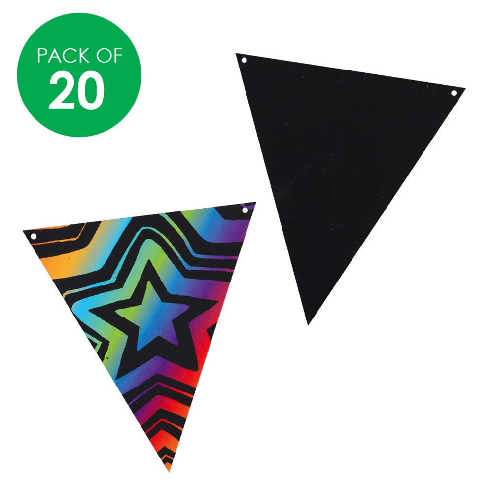Scratch Board Pennant Flags - Pack of 20 – Wisdom Activities