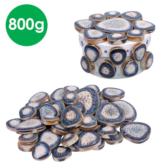 Ceramic Pebble Tiles - Blue & White - 800g Pack