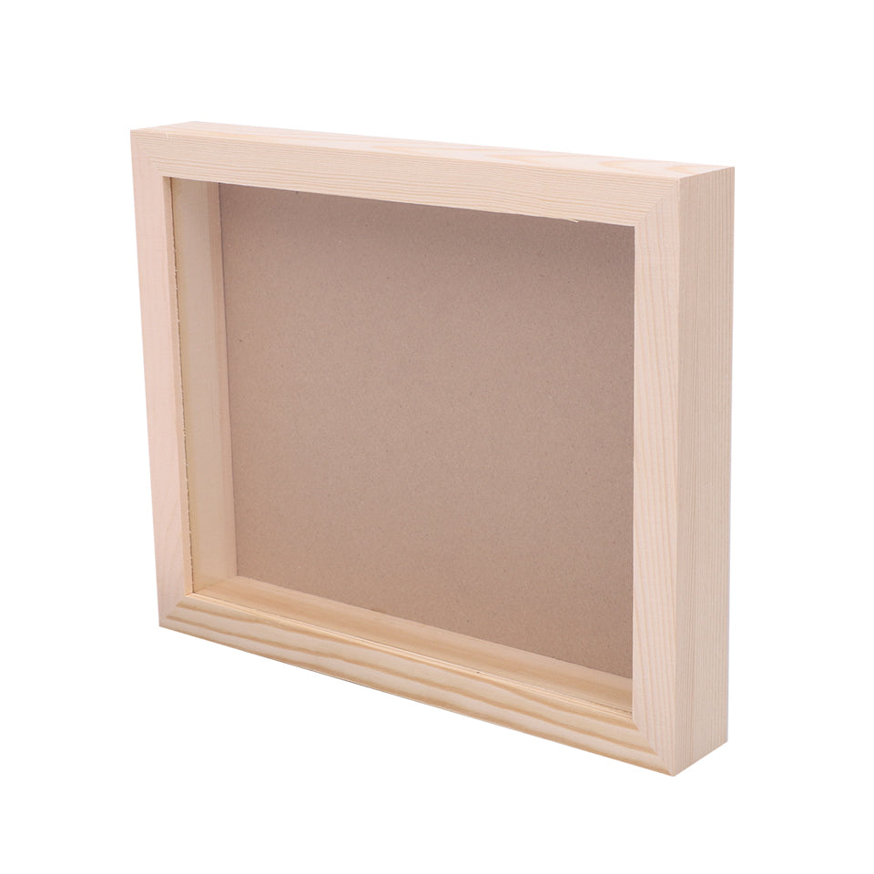 Wooden Rectangle Memory Box Frame - 23 x 28cm - Each