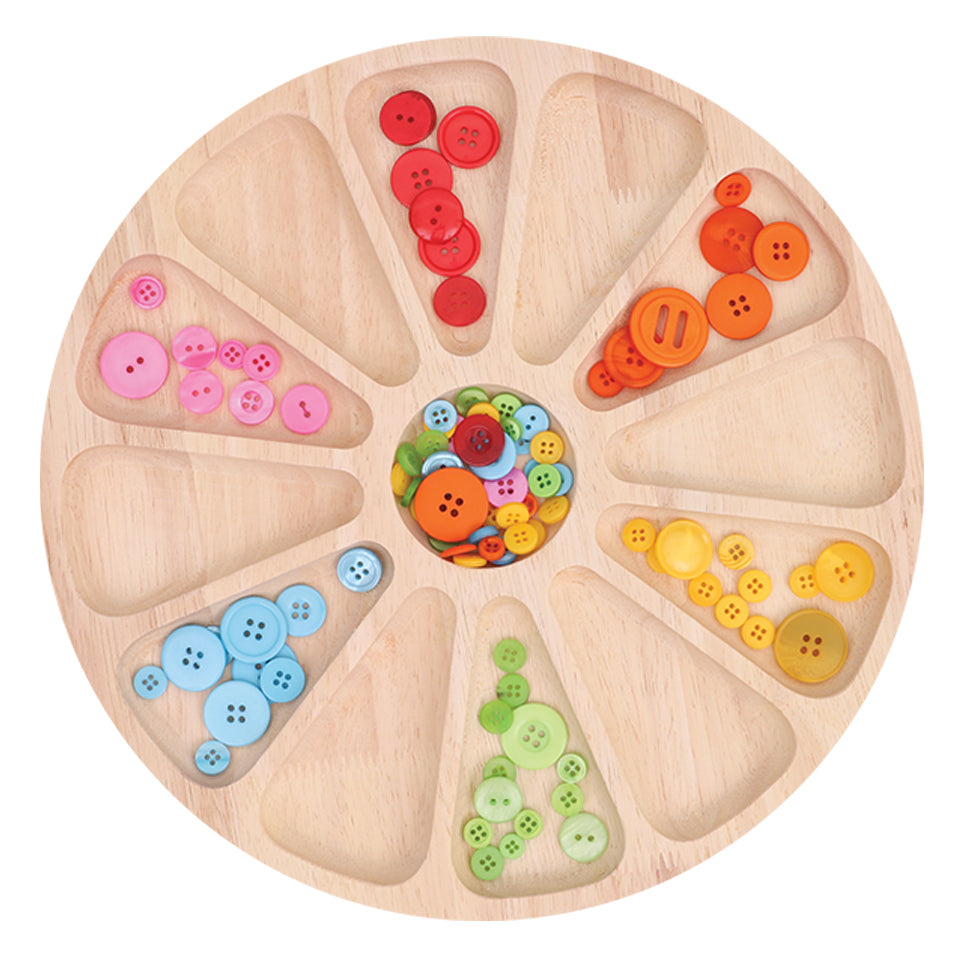 Wooden Colour Wheel Sorting Tray - Each
