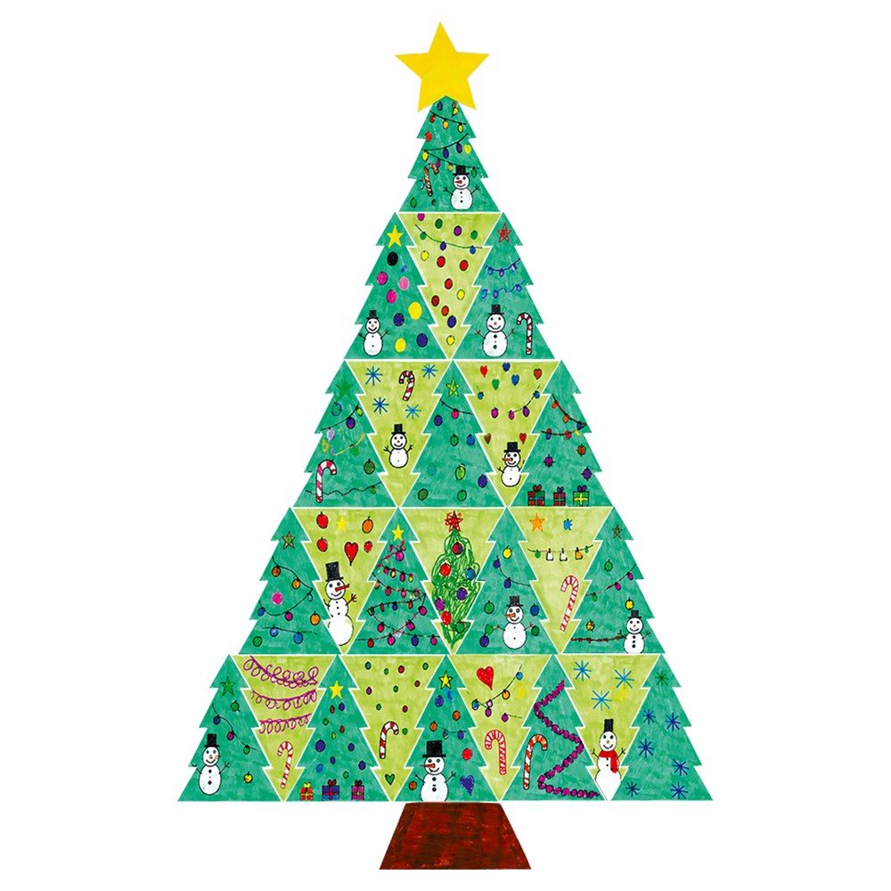 Cardboard Collaborative Christmas Tree - Each Set