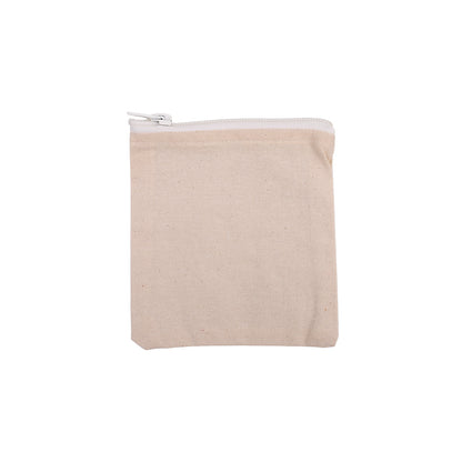 Cotton Zip Pouch - 12 x 12cm - Each