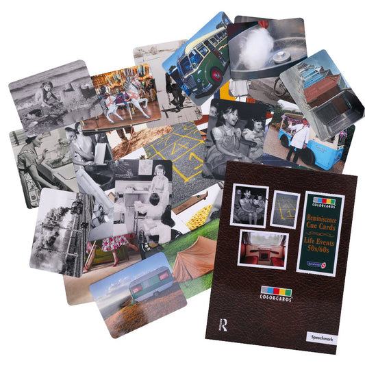 Reminiscence Cue Cards - Life Events - 50s & 60s - Pack of 36