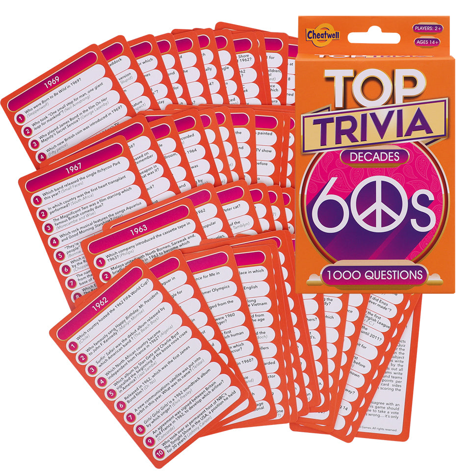 Top Trivia Cards - 1960s - Pack of 50