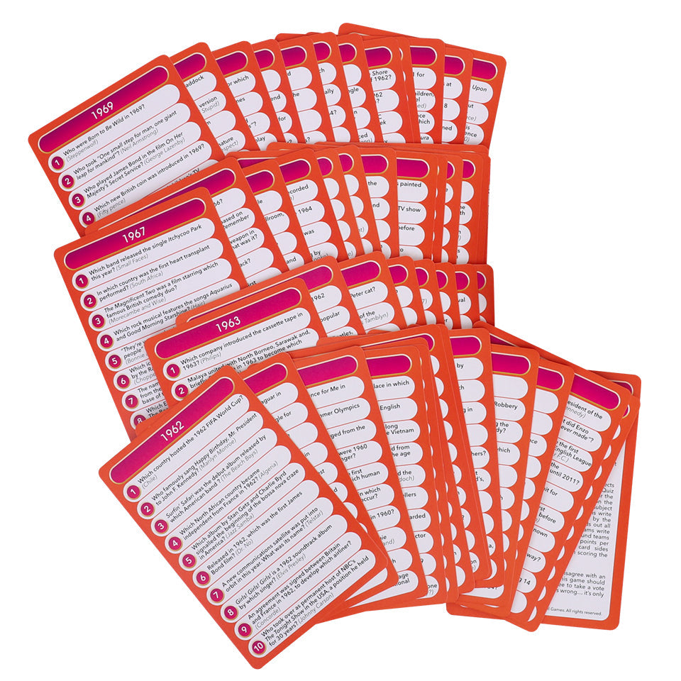 Top Trivia Cards - 1960s - Pack of 50