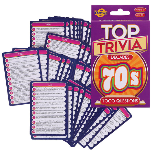 Top Trivia Cards - 1970s - Pack of 50