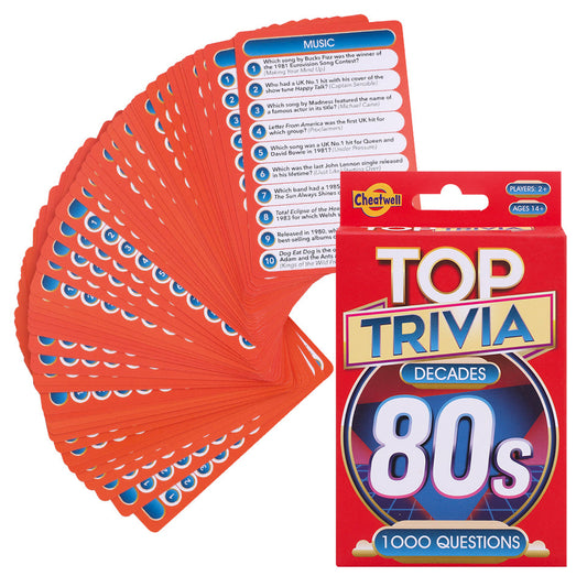 Top Trivia Cards - 1980s - Pack of 50