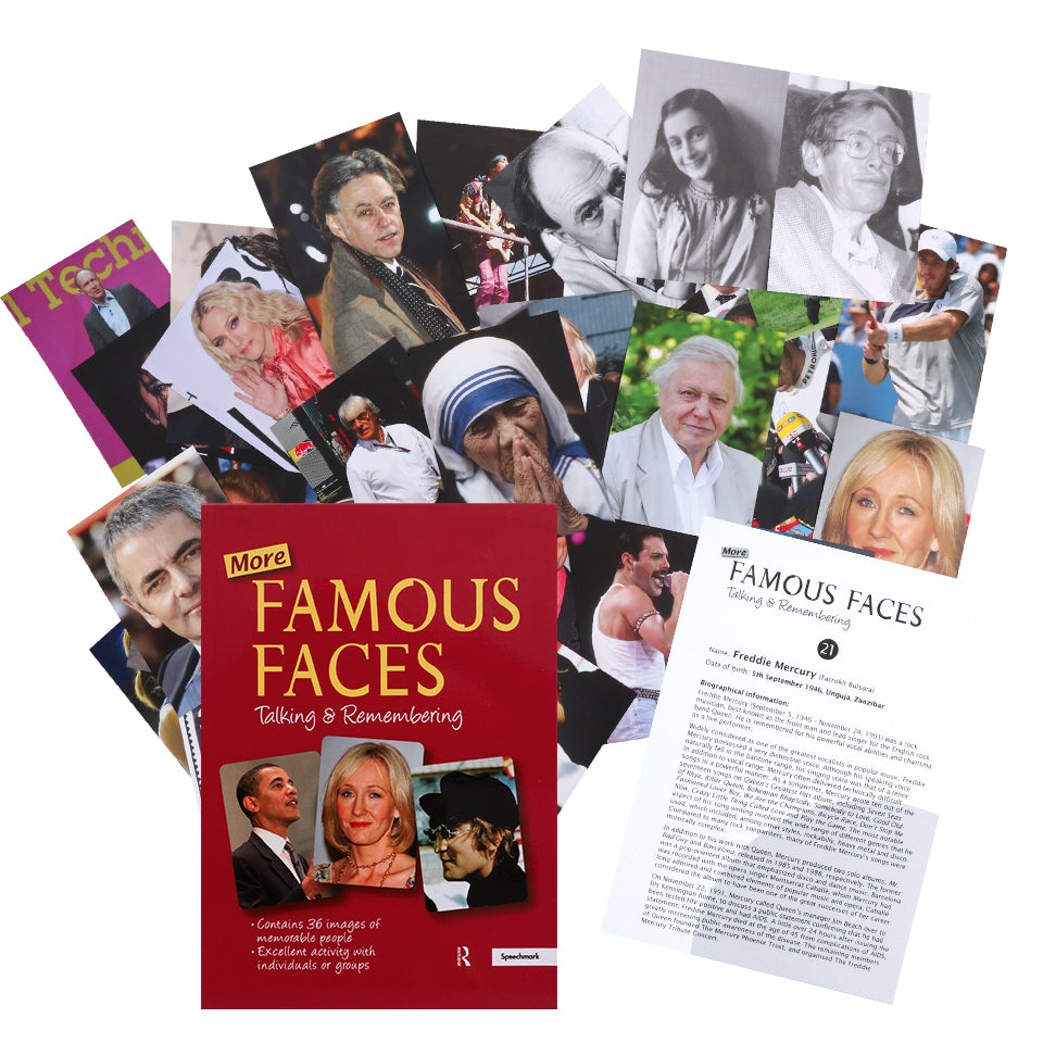 More Famous Faces Cue Cards - Pack of 36