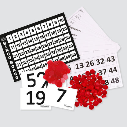 Senior Bingo Set - Numbers 1 to 50 - 30 Players