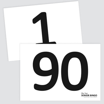 Large Numbers - 1 to 90 - A4 Size - Pack of 90