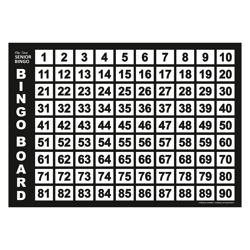 Bingo Call Board - 1 to 90 - A3 Size - Each
