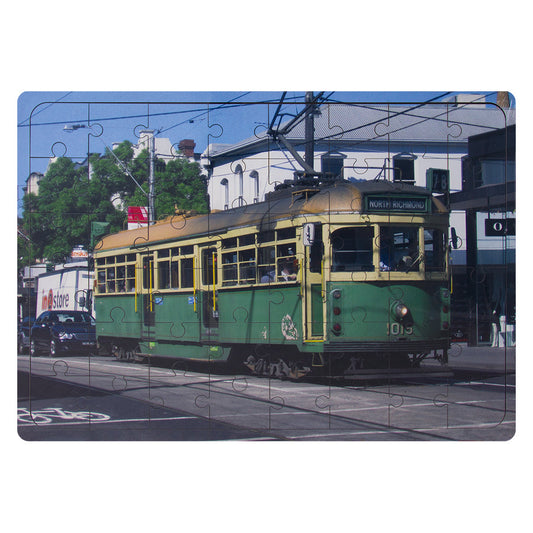 Wooden Puzzle - Green Tram - 48 Pieces