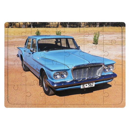 Wooden Puzzle - Blue Classic Car - 24 Pieces