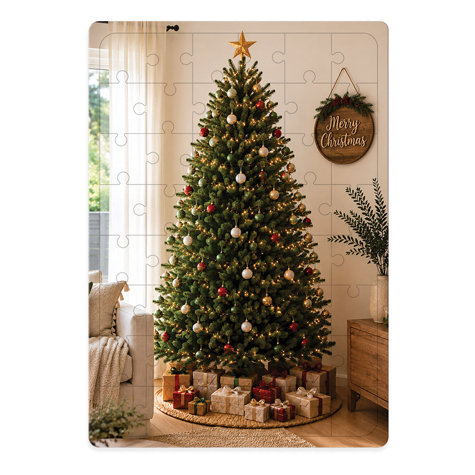 Wooden Puzzle - Christmas Tree - 48 Pieces