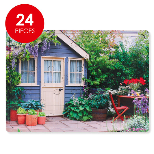 Wooden Puzzle - Blue House - 24 Pieces