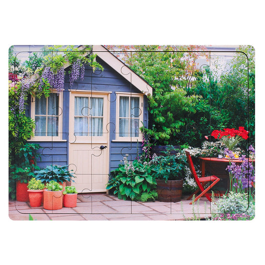 Wooden Puzzle - Blue House - 24 Pieces