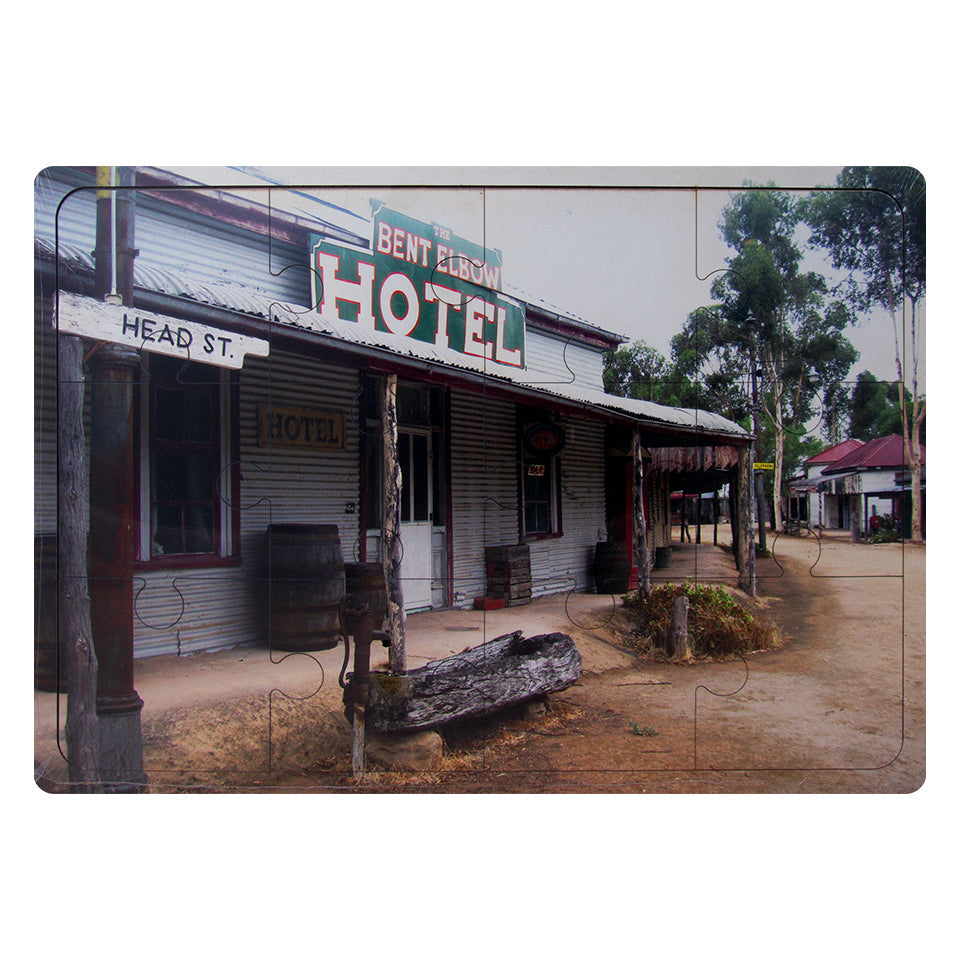 Wooden Puzzle - Historic Hotel - 12 Pieces