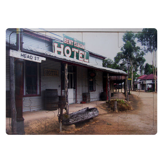 Wooden Puzzle - Historic Hotel - 12 Pieces