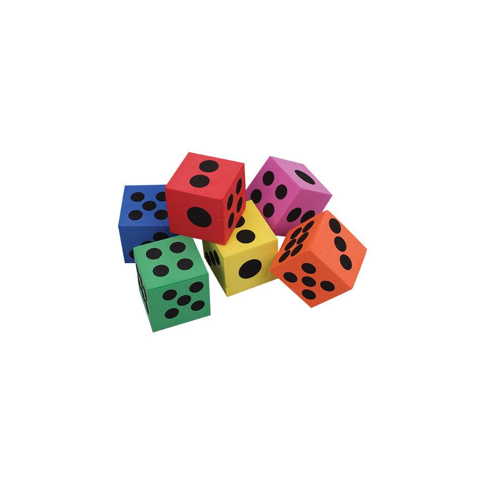 Large Foam Dice - 4cm - Pack of 6