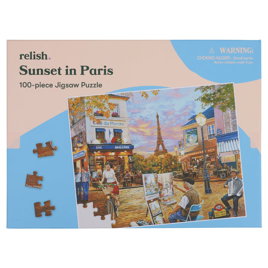 Puzzle - Sunset in Paris - 100 Pieces