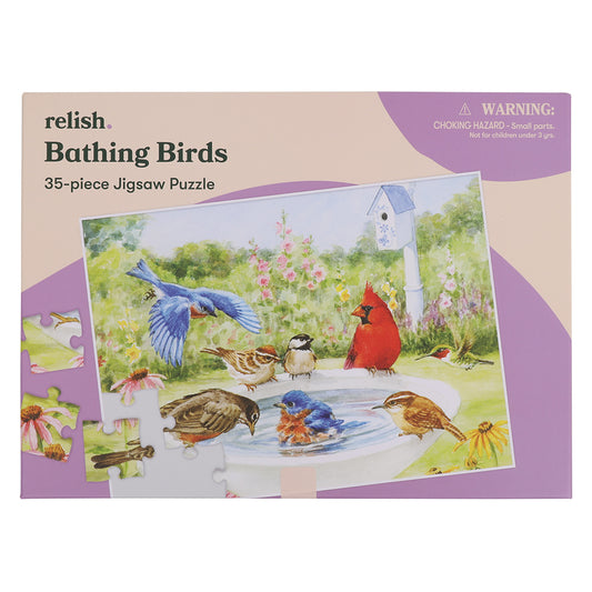 Puzzle - Bathing Birds - 35 Pieces