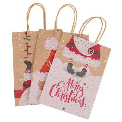 Paper Gift Bags - Assorted Santa Designs - Pack of 3