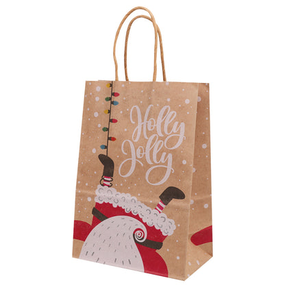 Paper Gift Bags - Assorted Santa Designs - Pack of 3