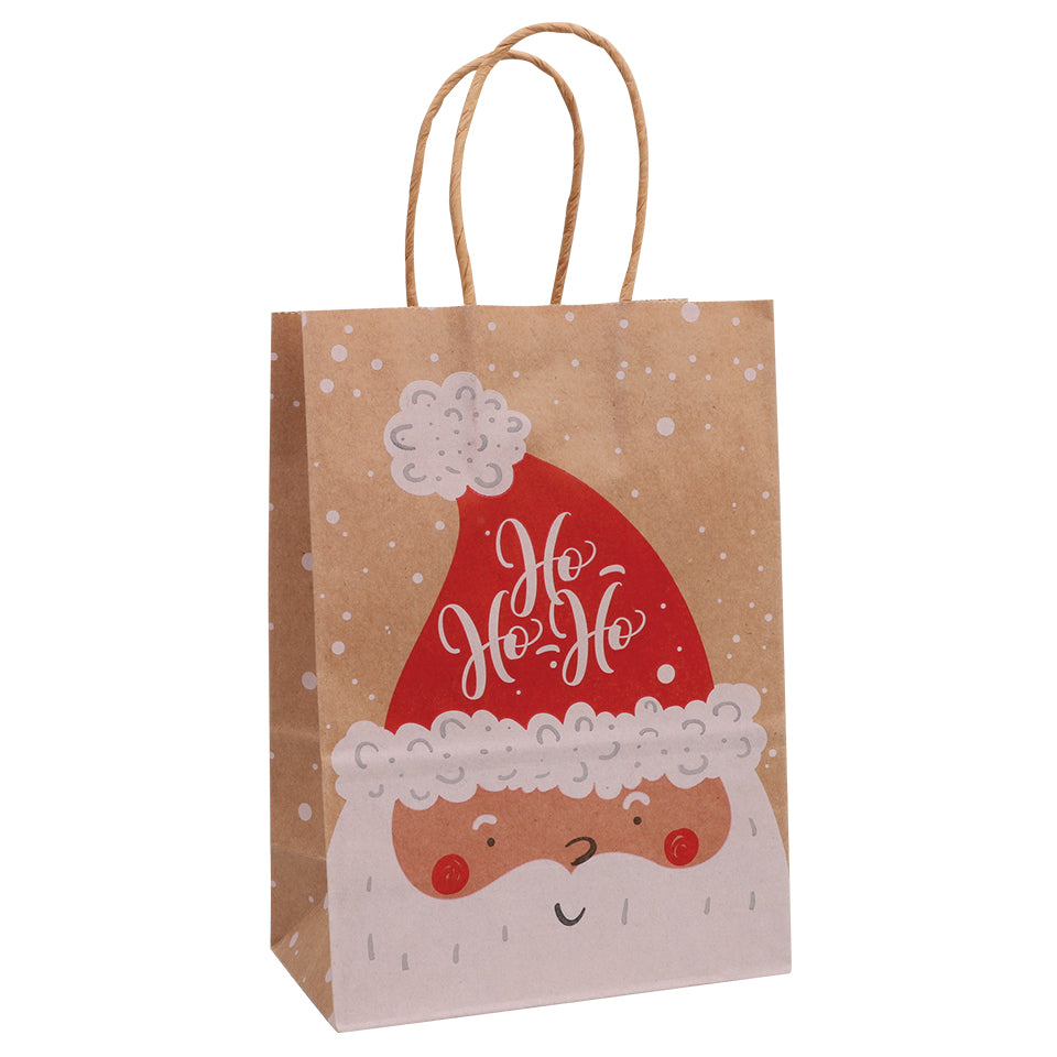 Paper Gift Bags - Assorted Santa Designs - Pack of 3
