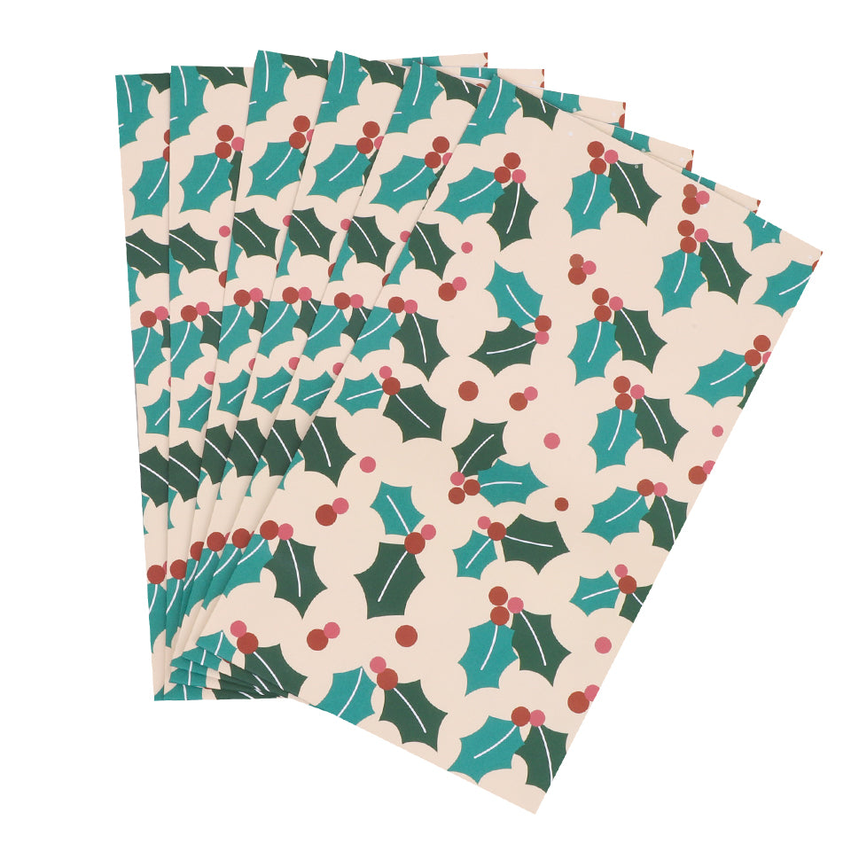 Paper Bags - Holly - Pack of 6