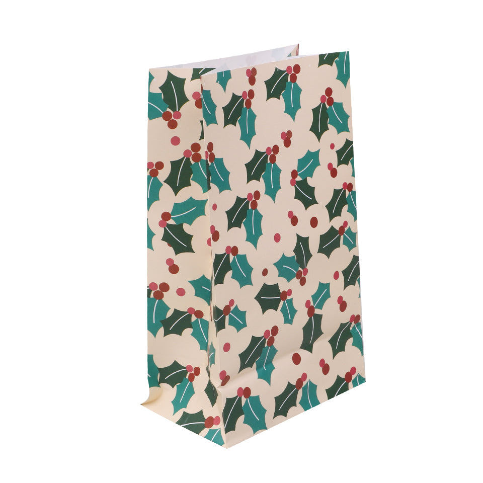 Paper Bags - Holly - Pack of 6