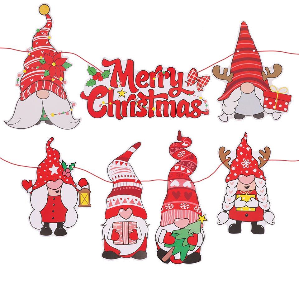 Christmas Garland - Gnomes - Set of 9