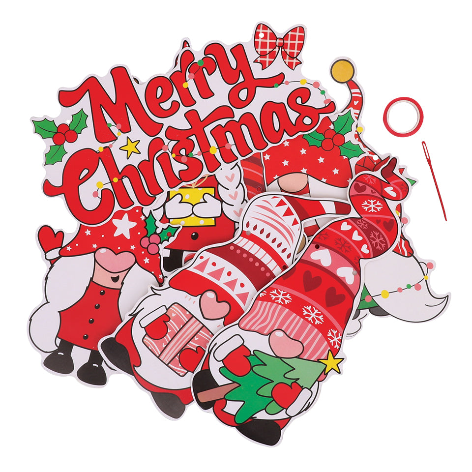Christmas Garland - Gnomes - Set of 9