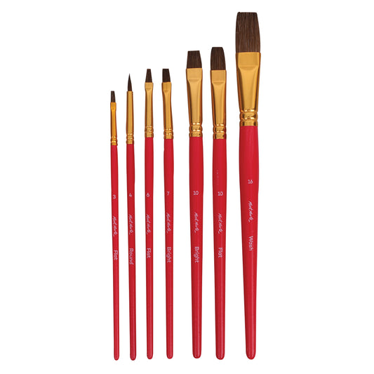 Mont Marte Watercolour Paint Brushes - Pack of 7