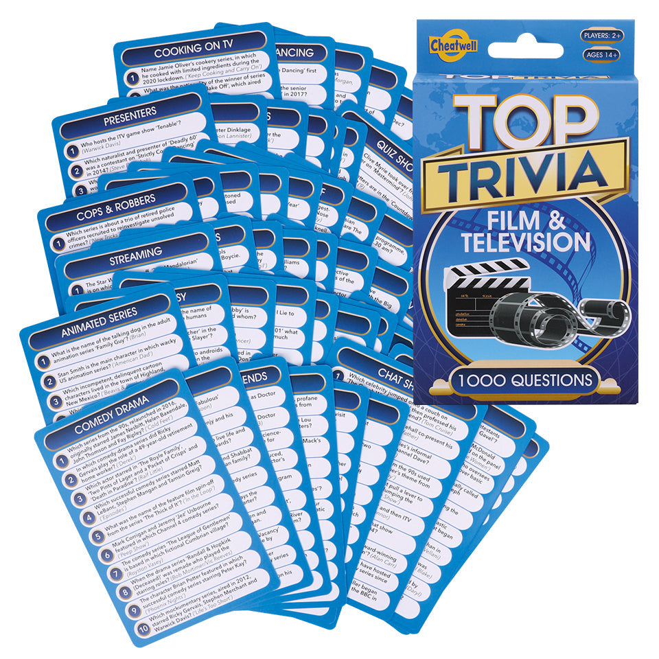 Top Trivia Cards - Film & Television - Pack of 50