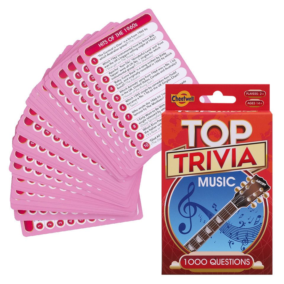 Top Trivia Cards - Music - Pack of 50