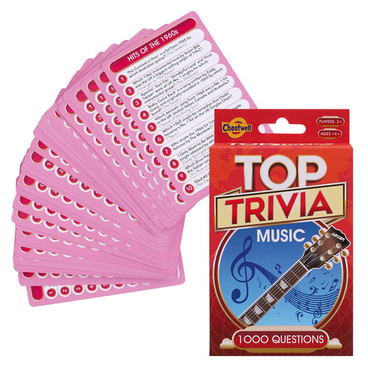Top Trivia Cards - Music - Pack of 50