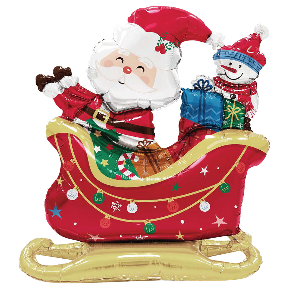 Large Standing Balloon - Santa in Sleigh - 79cm