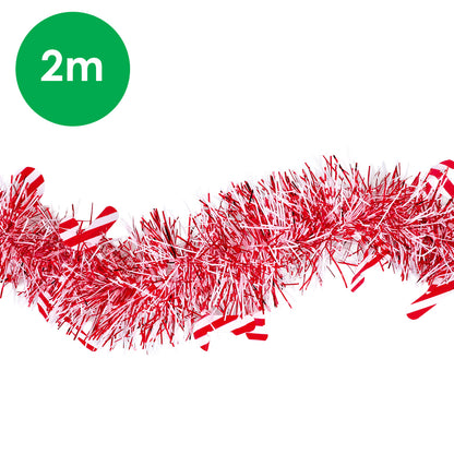 Tinsel - Candy Canes - 2 Metres