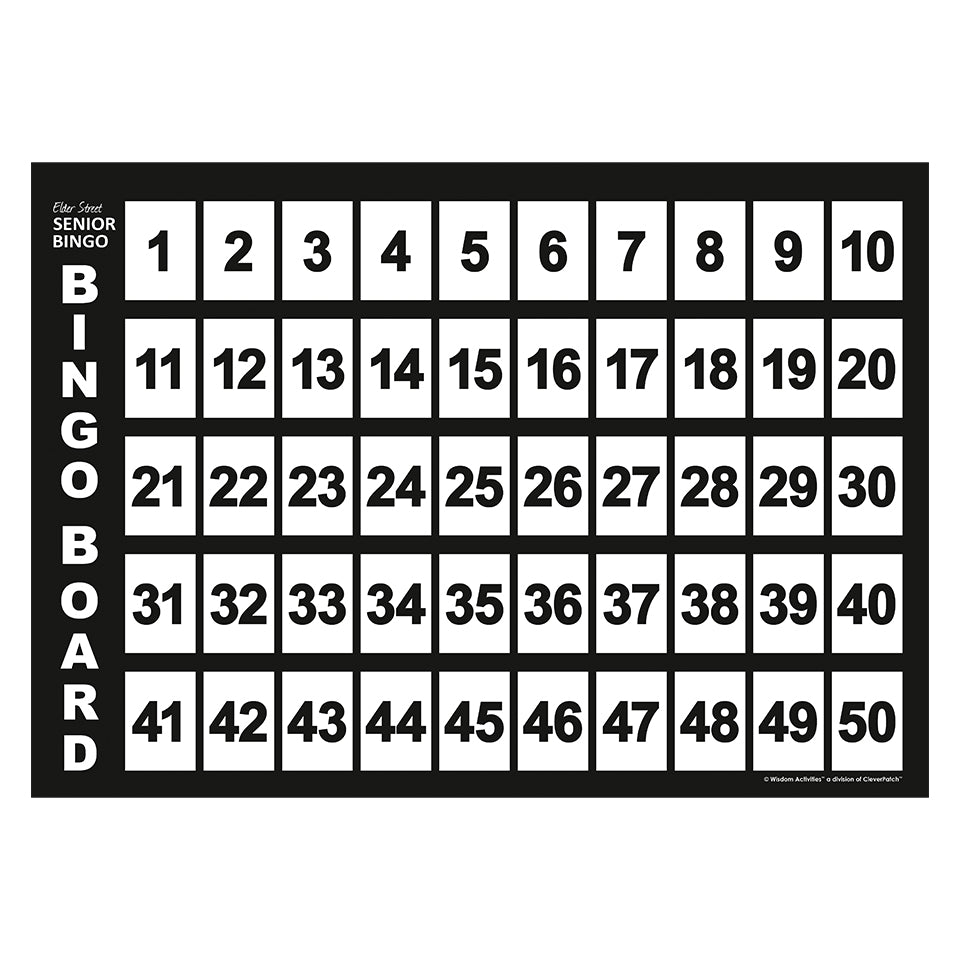 Bingo Call Board - 1 to 50 - A3 Size - Each